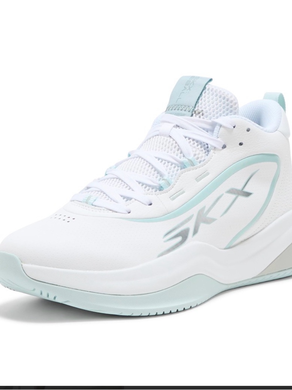 Skechers Men’s Basketball SKX League Sneakers White/Light Blue Size 14